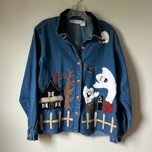 Vintage Halloween Denim Jacket